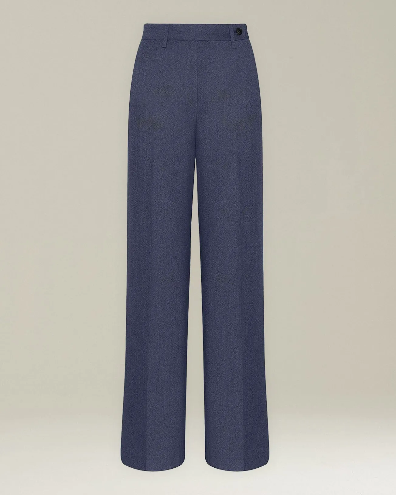 Pantalone wide leg donna in Cashmere e Lana color denim