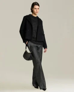 Pantalone wide leg donna in Lana Blend