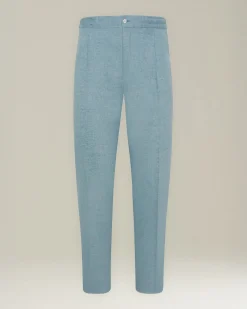 PANTALONI COMFORT IN MISTO LINO