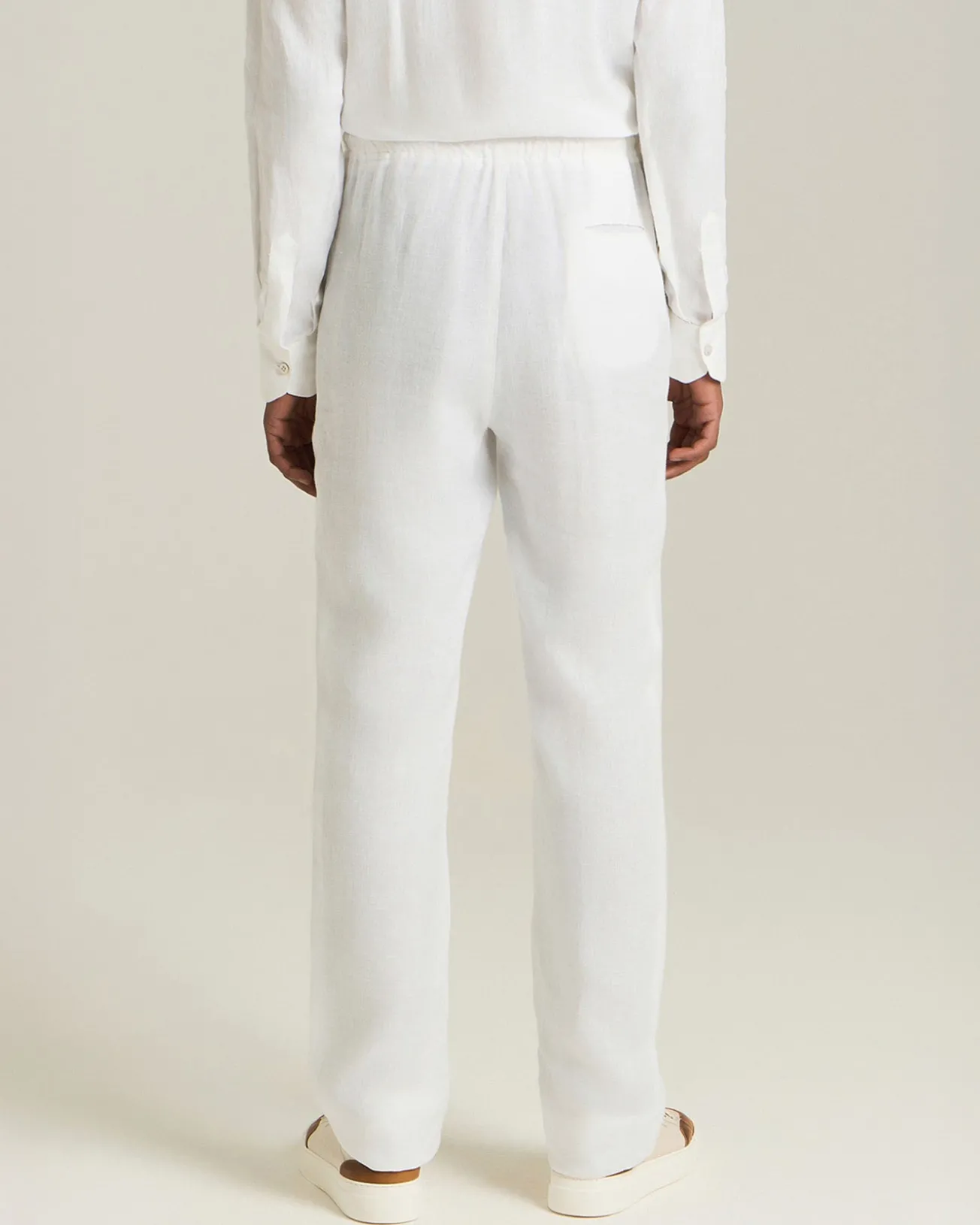 PANTALONI COMFORT-FIT IN LINO