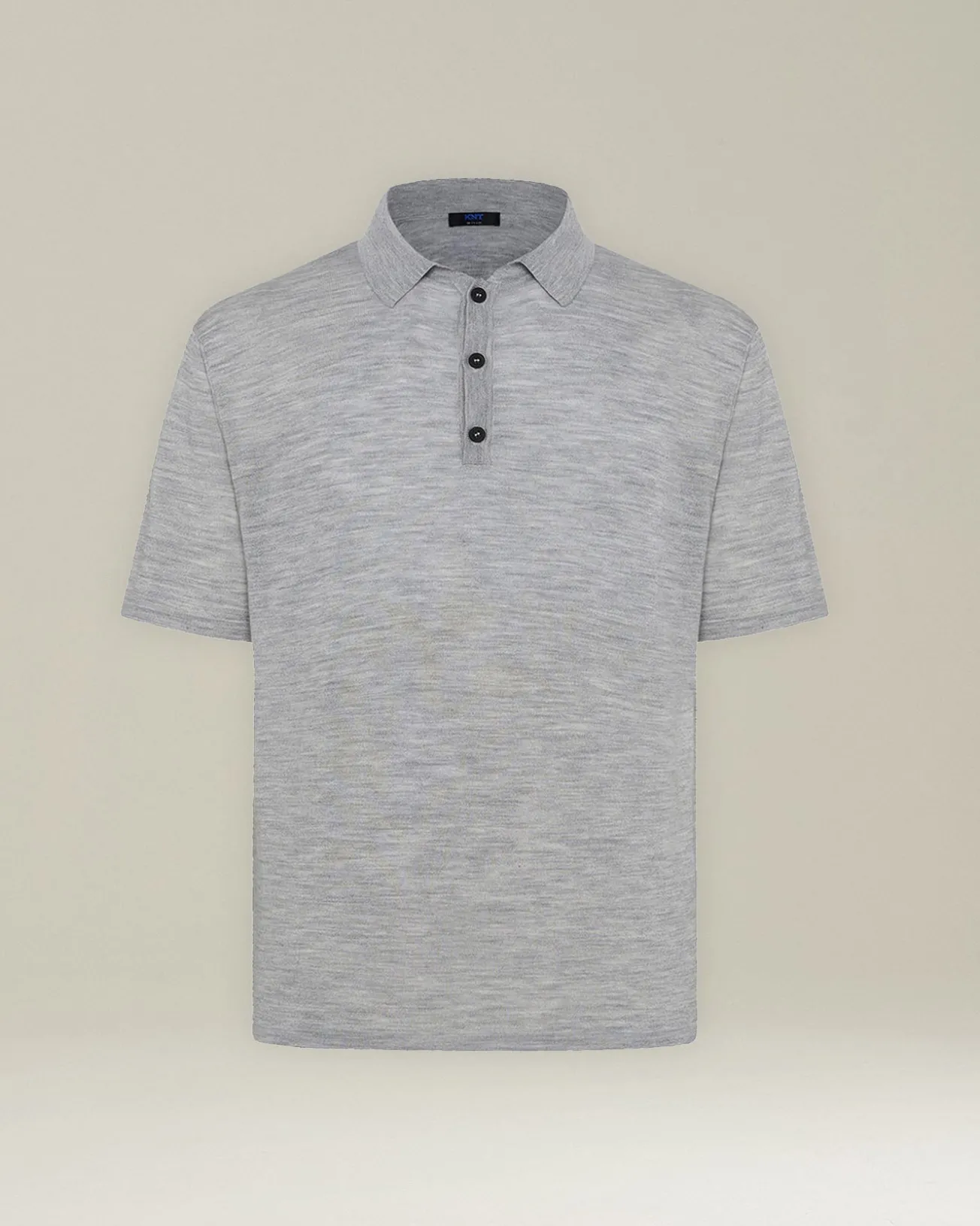 Polo uomo Deluxe in Lana e Seta grigia