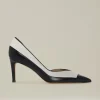 Scarpe Décolleté In Pelle Con Inserti