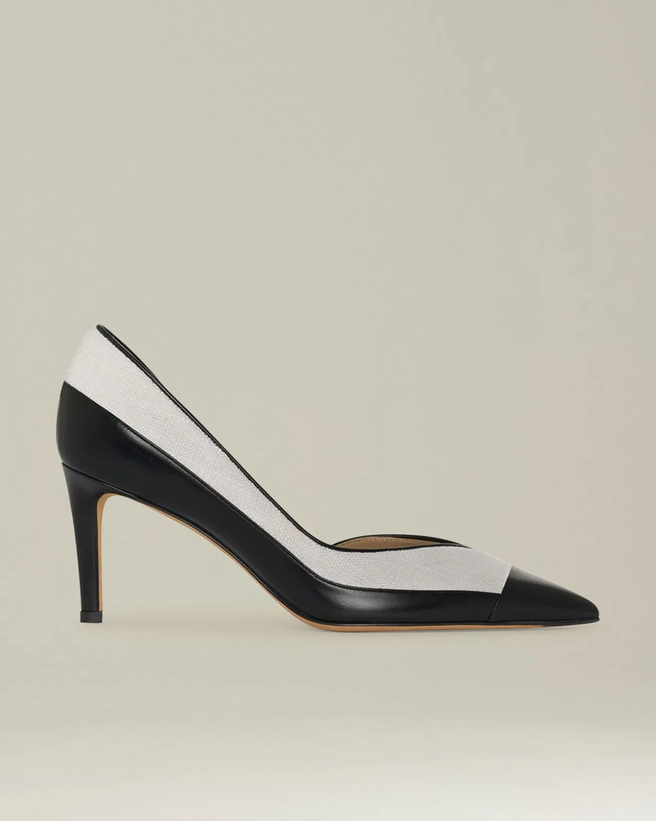 Scarpe Décolleté In Pelle Con Inserti