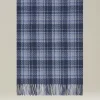 Sciarpa Quadri blu 100% Cashmere