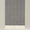 Sciarpa Spigata grigia 100% Cashmere Pregiato