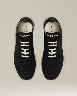 Sneakers donna cotton mesh nere