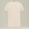 T-shirt donna sartoriale in seta rosa cipria