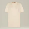 T-Shirt In Seta E Cotone Con Taschino