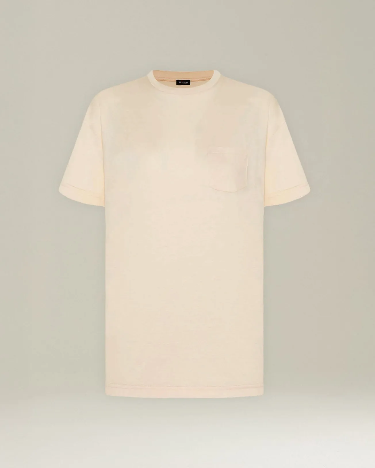 T-Shirt In Seta E Cotone Con Taschino