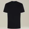 T-shirt KNT in Jersey di contone nera con taschino