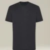 T-shirt KNT in Jersey di contone grigiio scuro con taschino