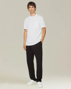 T-shirt KNT in Jersey di contone bianca con taschino
